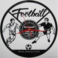 Часы настенные из винила Football V.2 [Handmade]