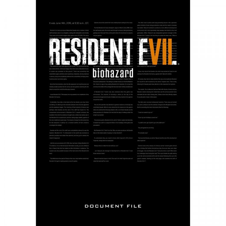Артбук Resident Evil 7: Biohazard Document File