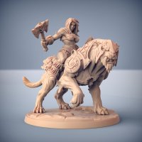 Фигурка Barbarian Sonya riding a saber-toothed tiger (Unpainted)