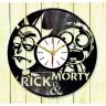 Часы настенные из винила Rick and Morty [Handmade]
