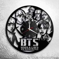 Часы настенные из винила BTS [Handmade]