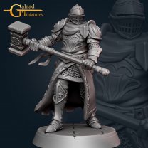 Фигурка Knight in a closed helmet with a hammer (Unpainted)