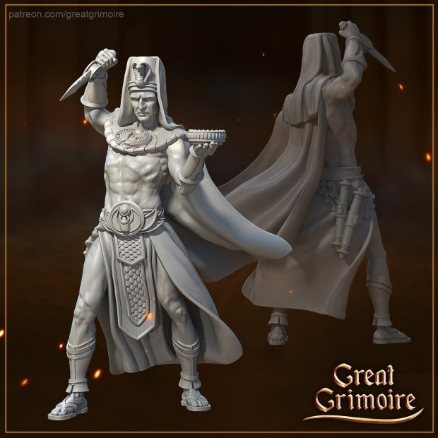 Фигурка Egyptian priest without sacrifice (Unpainted)