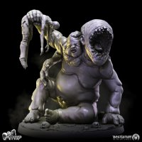 Фигурка Disgruntled Young Ettin Devouring A Victim (Unpainted)