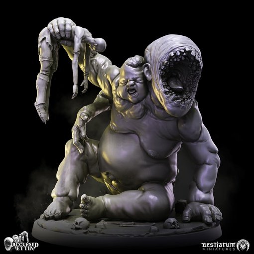 Фигурка Disgruntled Young Ettin Devouring A Victim (Unpainted)