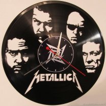 Часы настенные из винила Metallica V.2 [Handmade]