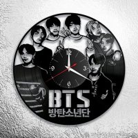 Часы настенные из винила BTS V.2 [Handmade]
