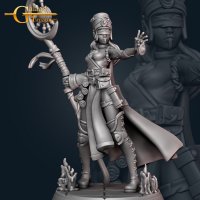 Фигурка Cleric of the guard with staff and rosary (Unpainted)