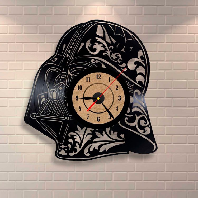 Часы настенные из винила Star Wars - Darth Vader V2 [Handmade]