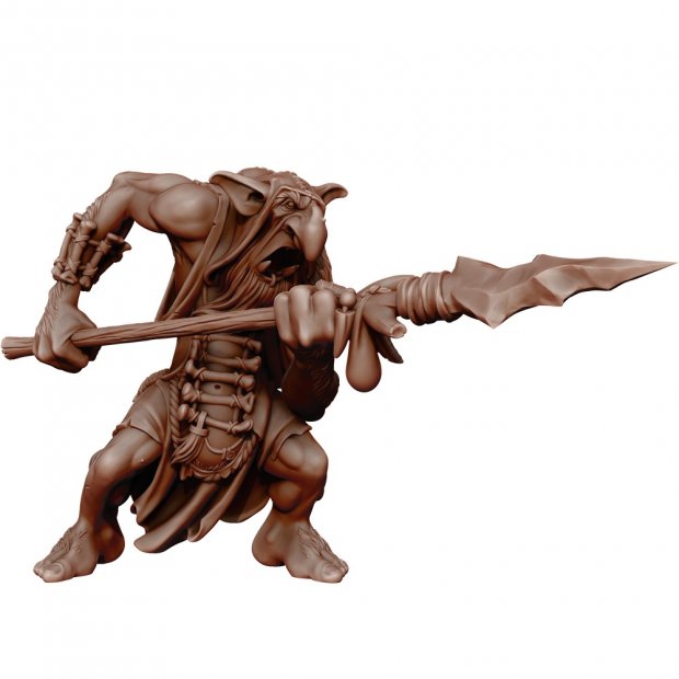Фигурка Troll with spear (Unpainted)