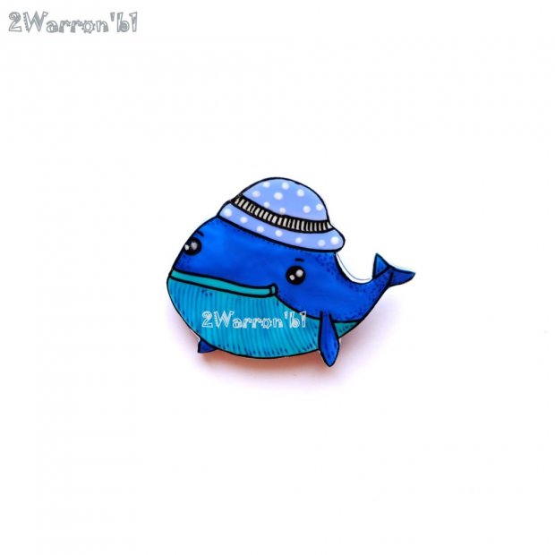 Брошь Whale in Hat