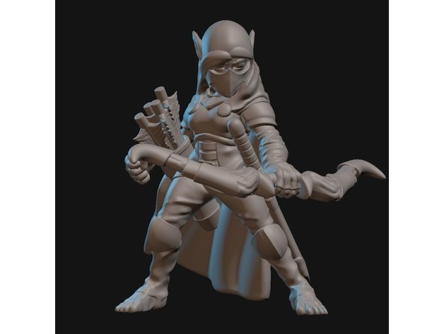 Фигурка Elf bandit with a bow (Unpainted)