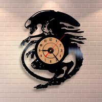 Часы настенные из винила Alien [Handmade]