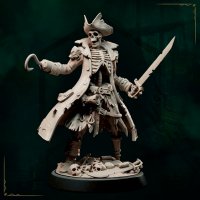 Фигурка Skeleton Pirate with Hook and Saber (Unpainted)
