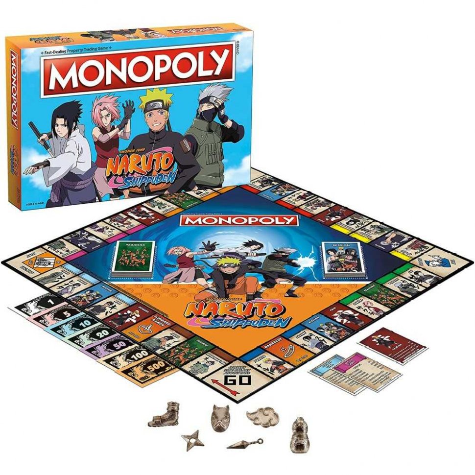 Настольная игра Monopoly: Naruto: Shippuuden Монополия Наруто: Ураганные  хроники Купить в магазине G4SKY.ru