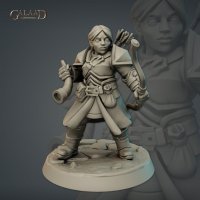 Фигурка Female Dwarf Caravan with bow and horn (Unpainted)