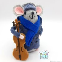 Мягкая игрушка Sherlock Mouse With Violin [Handmade]