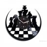 Часы настенные из винила Chess [Handmade]