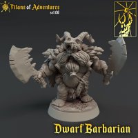 Фигурка Dwarf Barbarian (Unpainted)