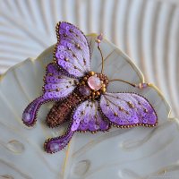 Брошь Purple Butterfly