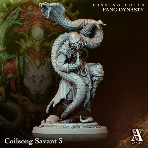 Фигурка Monk Yuan-Ti of the Hissing Spiral (Unpainted)