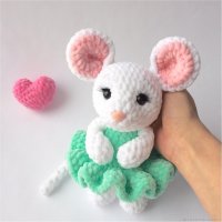 Мягкая игрушка White Mouse (25 см)