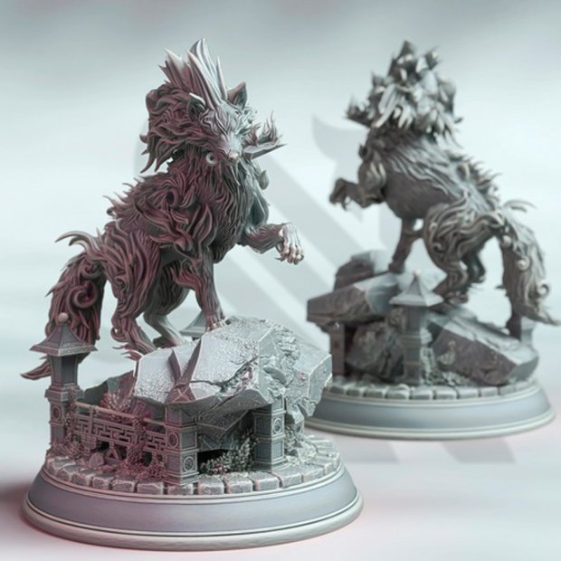 Фигурка Amaru Tayu - The Spirit of the Wolf (Unpainted)