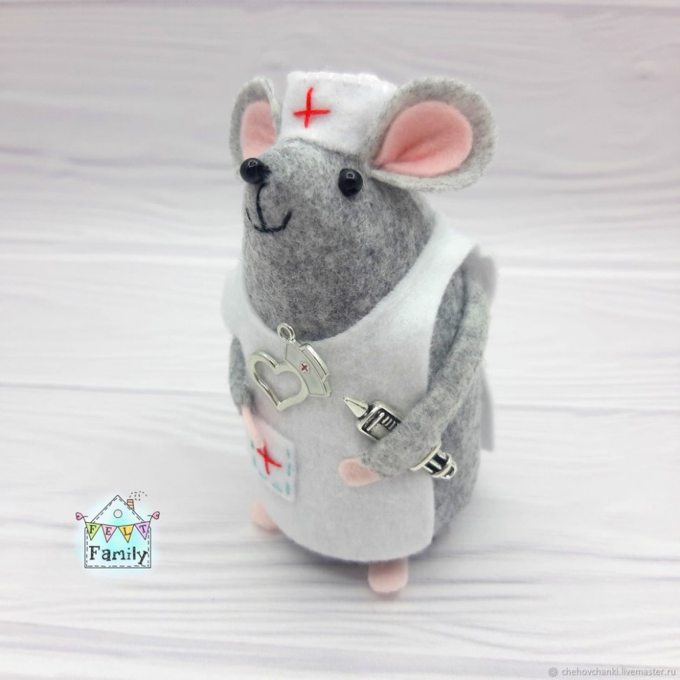 Мягкая игрушка Mouse Nurse Мышь Медсестра Купить в магазине G4SKY.ru