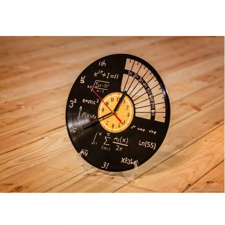 Часы из винила Mathematics [Handmade]