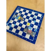 Обиходные Шахматы Raccoons (Blue) [Handmade]