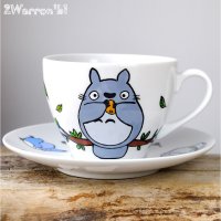 Кружка с блюдцем My Neighbor Totoro - Characters V.2 [Handmade]