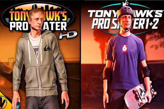 Сравнение графики Tony Hawk's Pro Skater 1+2 vs Tony Hawk's Pro Skater HD